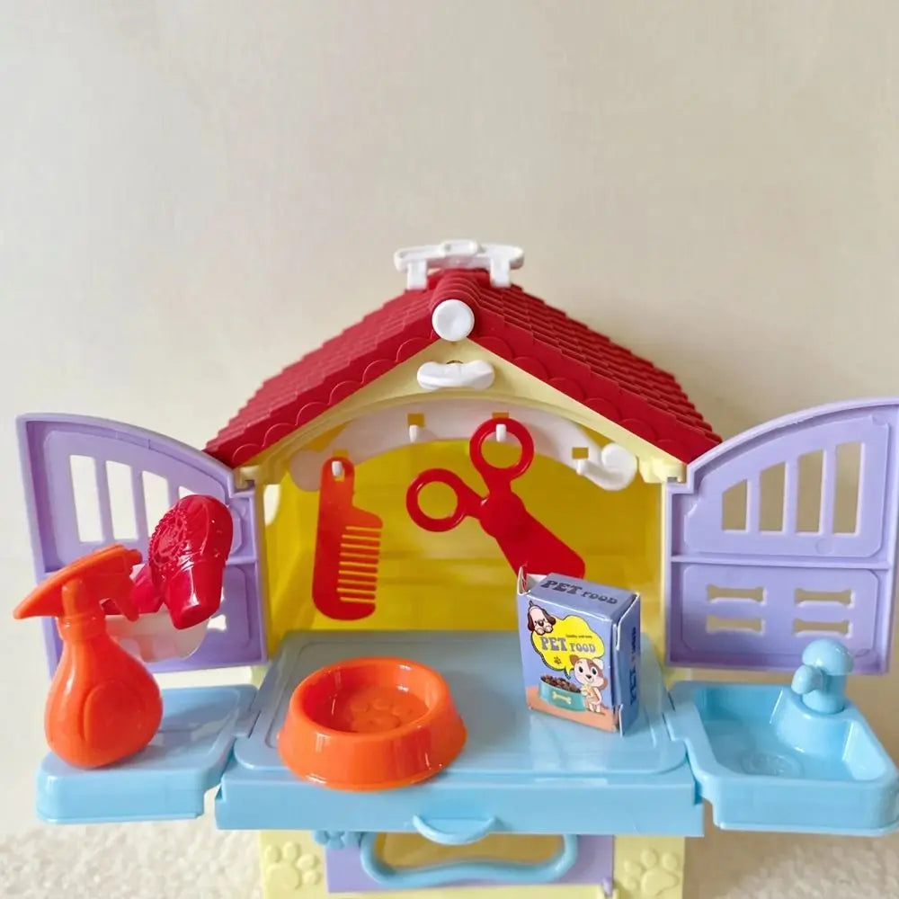 Children's Toys Puppy Cat Scene Playing Toys Merchant Interactive Play House Cute Supermarket Pretend Toys New Year's Day