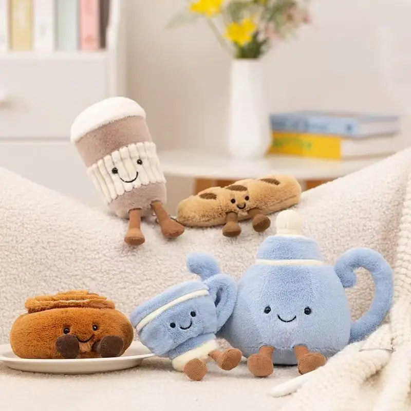latest afternoon tea series stuffed plush toys, figurines, cartoon anime, cute children's birthday gifts, fun dolls