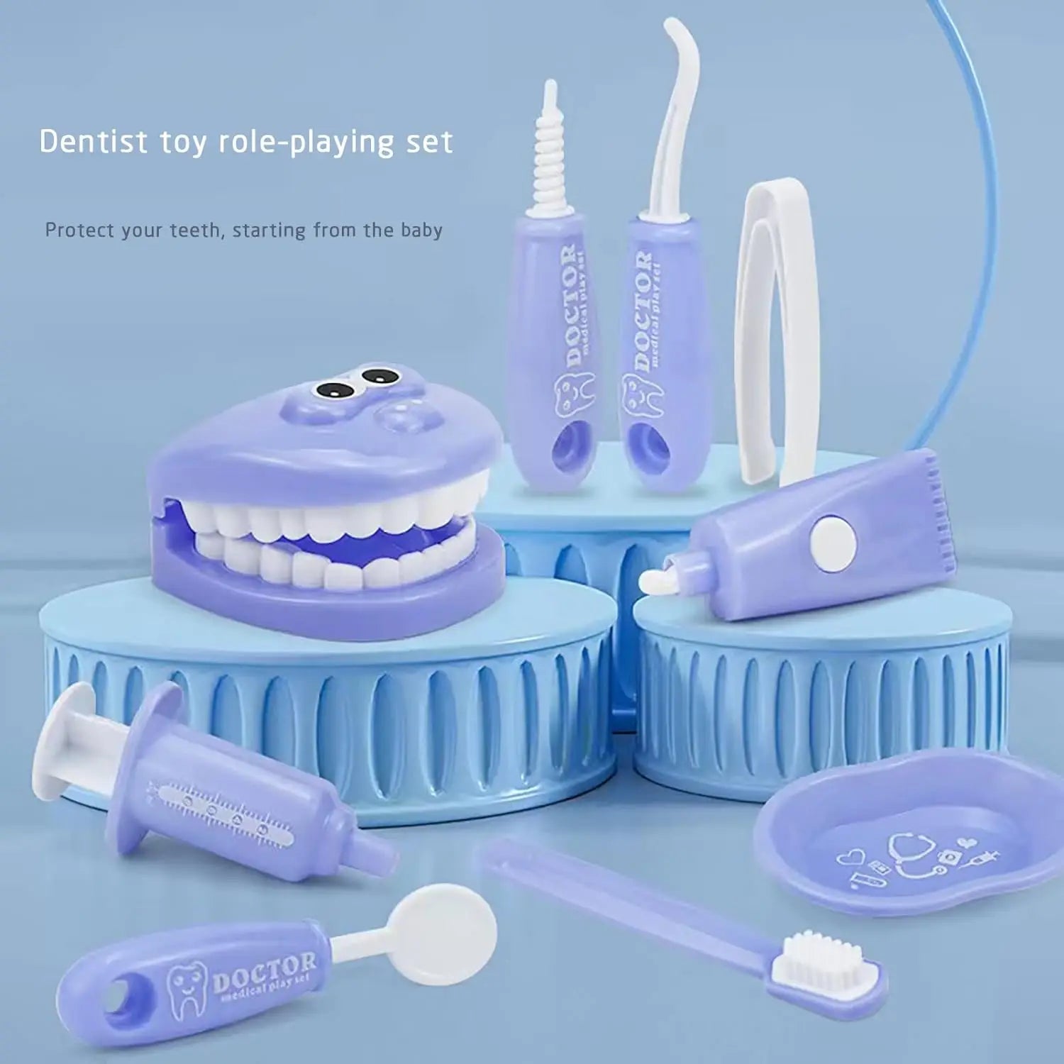 Montessori Educational Toys Children Early Learning Doctors Dentist Role Play Kits Kid Intelligence Brushing Tooth Teaching Aids