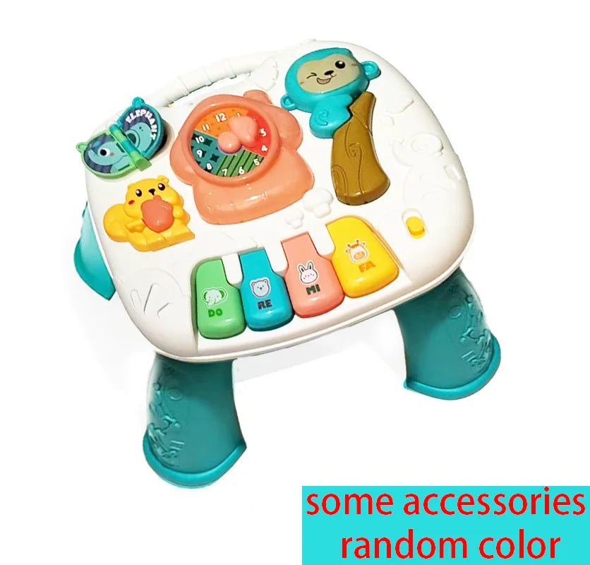 educational toy table for babies, early education toys, children's musical lights, multifunctional steering wheel