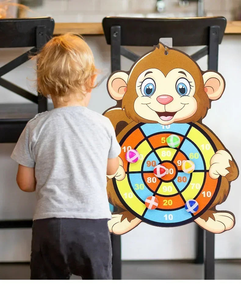 Educational Games Dart Board Stickey Ball Dart Kid Toy Child Montessori Games Indoor Sports for Children Montessori Toys Gift