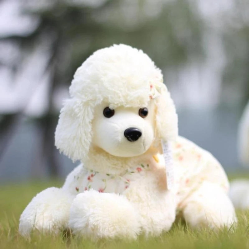 Plush Cute Poodle Toy Doll Interactive Accompanying Dog Toys Doll Simulation Puppy Stuff Fidget Toy Birthday Gift Pet Supplies
