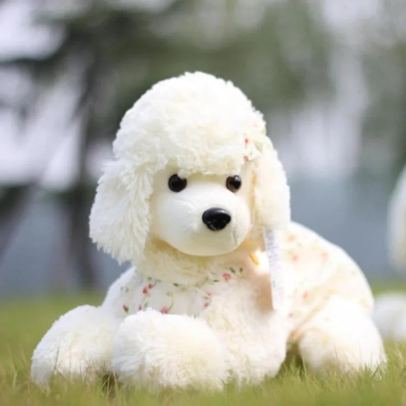 Plush Cute Poodle Toy Doll Interactive Accompanying Dog Toys Doll Simulation Puppy Stuff Fidget Toy Birthday Gift Pet Supplies