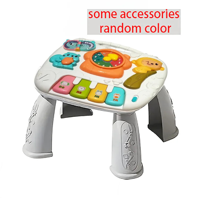 educational toy table for babies, early education toys, children's musical lights, multifunctional steering wheel