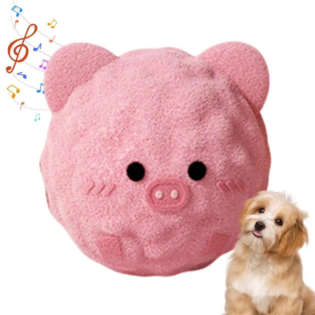 Plush Ball Dog Toy, Interactive Dog Toys, Jumping Bouncy Ball Squeaky Chew Toy Ball  Durable Puppy Teething Toys