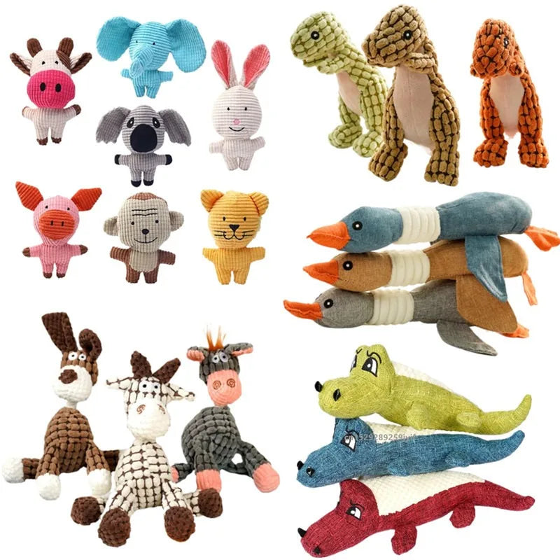Plush Dog Toy for Small Medium Pets Funny Interactive Squeaky Toys Stuffed Dog Chew Toy Supplies