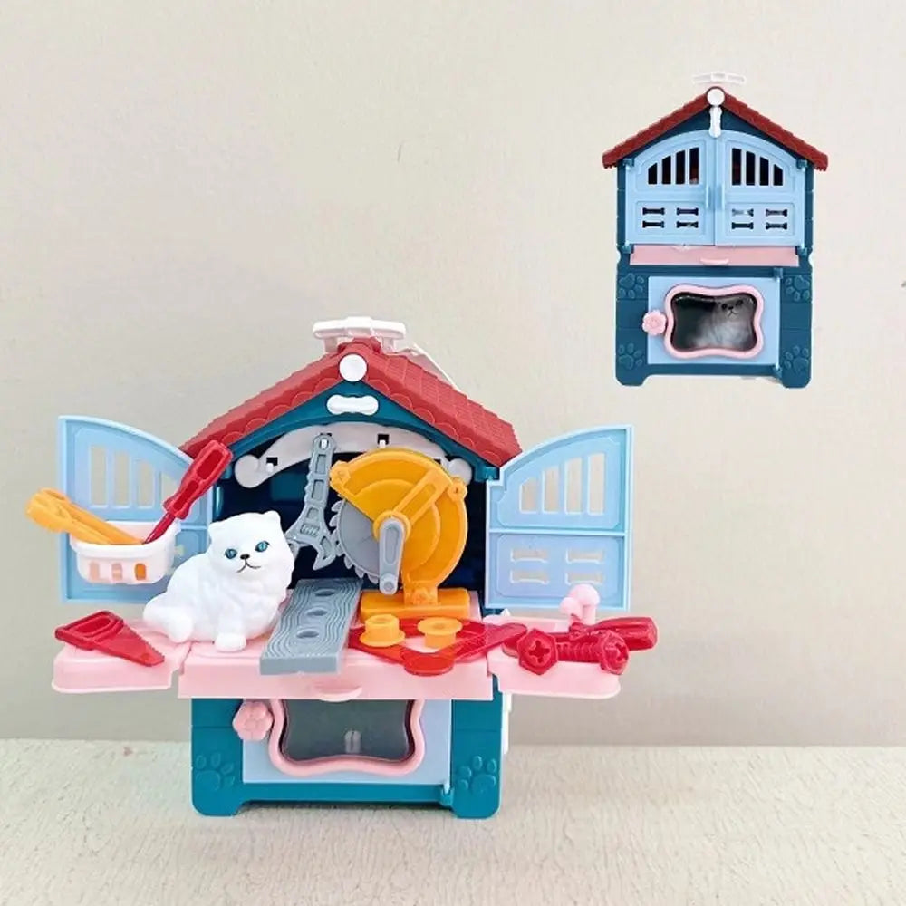 Children's Toys Puppy Cat Scene Playing Toys Merchant Interactive Play House Cute Supermarket Pretend Toys New Year's Day