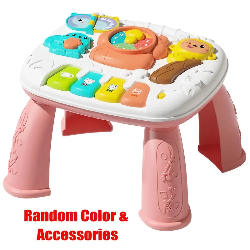 educational toy table for babies, early education toys, children's musical lights, multifunctional steering wheel