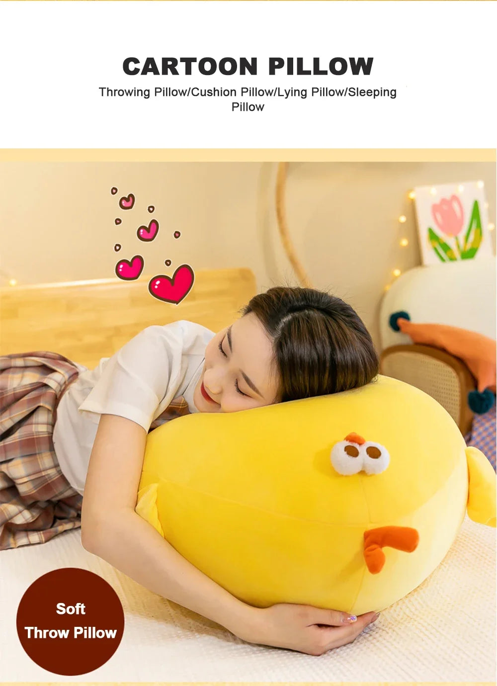 Funny Fat Chicken Plush Toys Pillow Soft Simulation Cute Plushie Dolls Neck Pillow Stuffed Animal For Boys Girls Festival Gifts