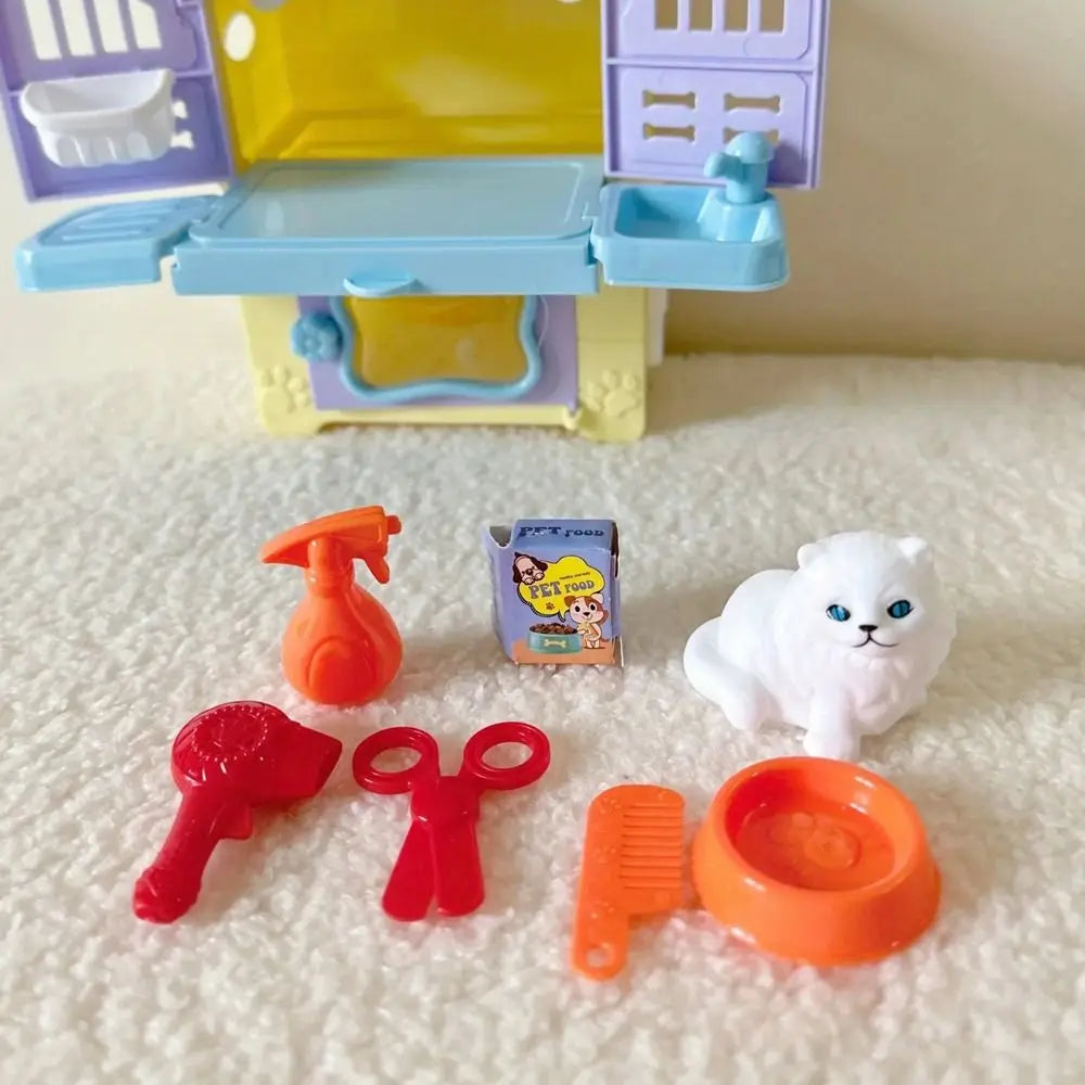 Children's Toys Puppy Cat Scene Playing Toys Merchant Interactive Play House Cute Supermarket Pretend Toys New Year's Day