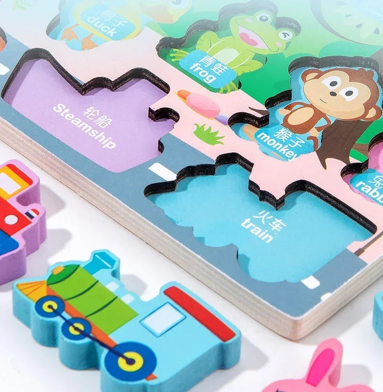 Educational Toys Puzzle Board for Montessori Learning Game Mathematical Counting Fishing Color Matching Toy for Children's Gift