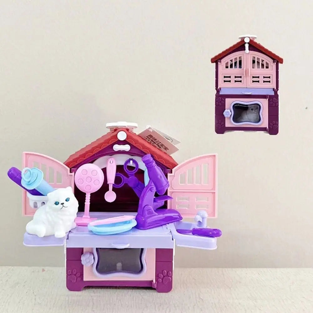 Children's Toys Puppy Cat Scene Playing Toys Merchant Interactive Play House Cute Supermarket Pretend Toys New Year's Day