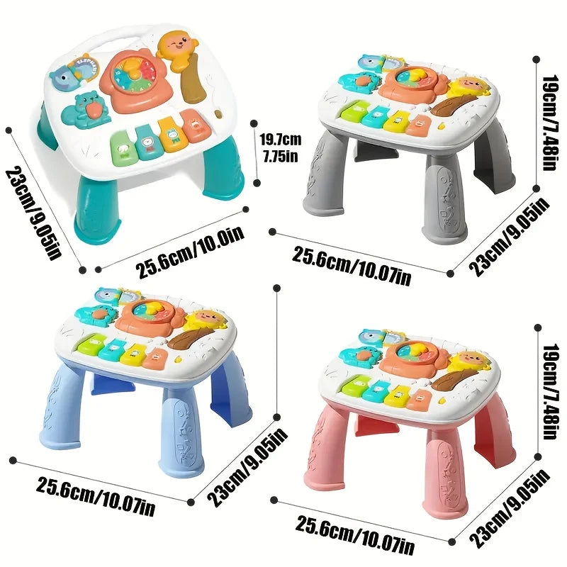 educational toy table for babies, early education toys, children's musical lights, multifunctional steering wheel