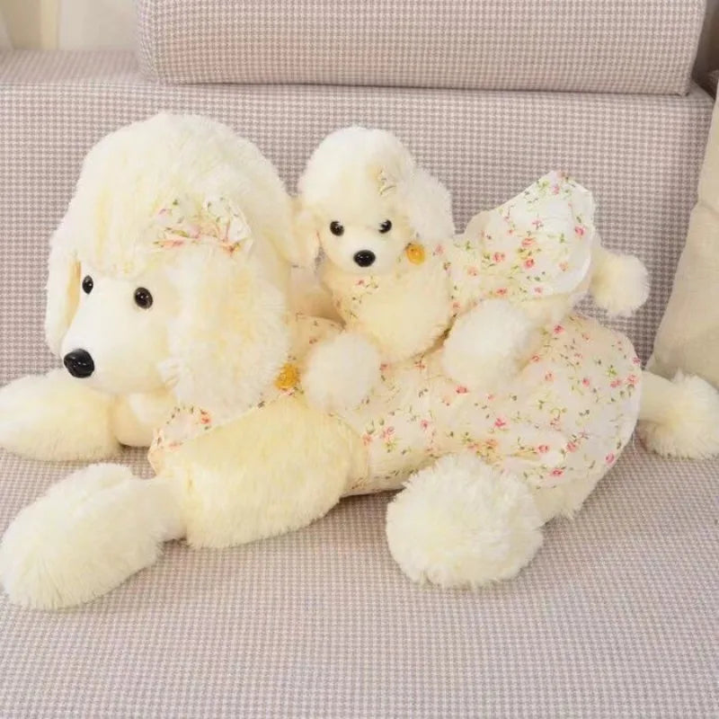 Plush Cute Poodle Toy Doll Interactive Accompanying Dog Toys Doll Simulation Puppy Stuff Fidget Toy Birthday Gift Pet Supplies