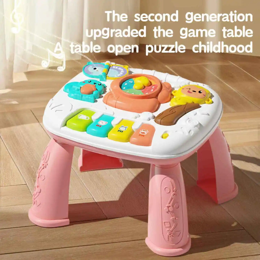 educational toy table for babies, early education toys, children's musical lights, multifunctional steering wheel