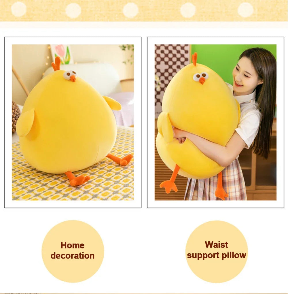 Funny Fat Chicken Plush Toys Pillow Soft Simulation Cute Plushie Dolls Neck Pillow Stuffed Animal For Boys Girls Festival Gifts