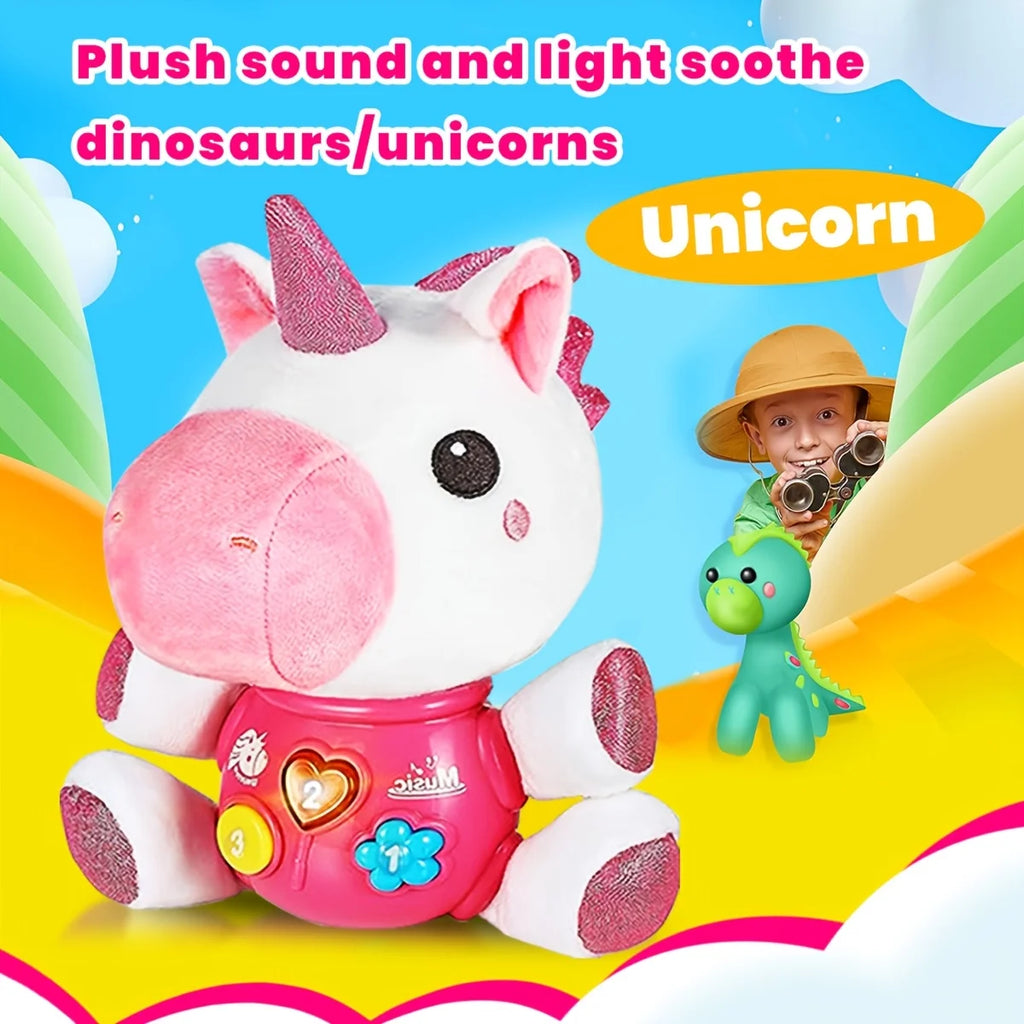 Plush Musical Toy, Educational Sensory Doll Light Up Musical Toy, Christmas Birthday Gifts, Random Accessories Color